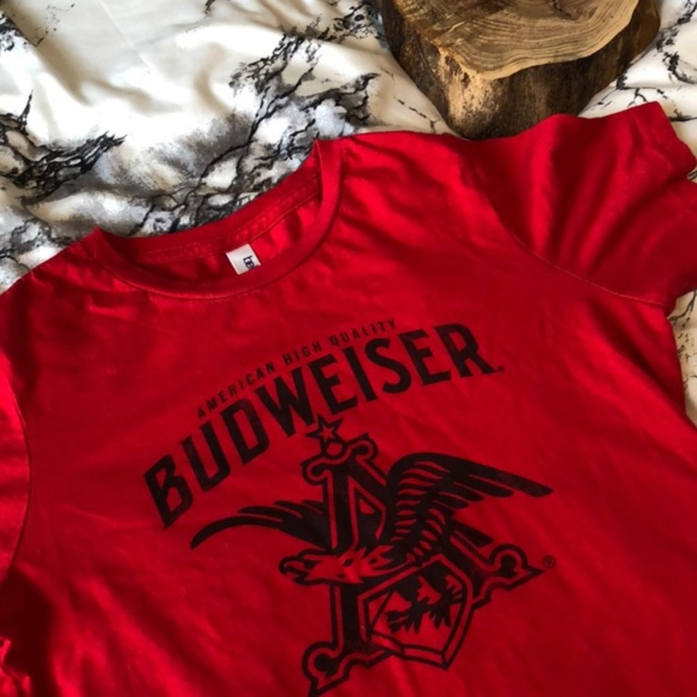 Budweiser American Red T-shirt King of Beers Eagle